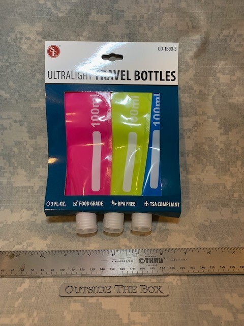 Emergency/Survival: SE Ultralight Travel Bottles, 100 ml, 3 Pack # OD-TB90-3
