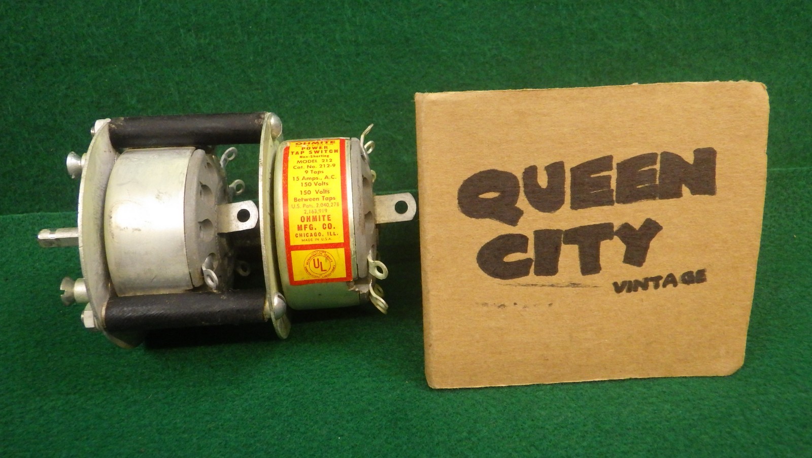NOS Ohmite 212-9 Rotary Power Tap Switch 9 Position 15A 150V
