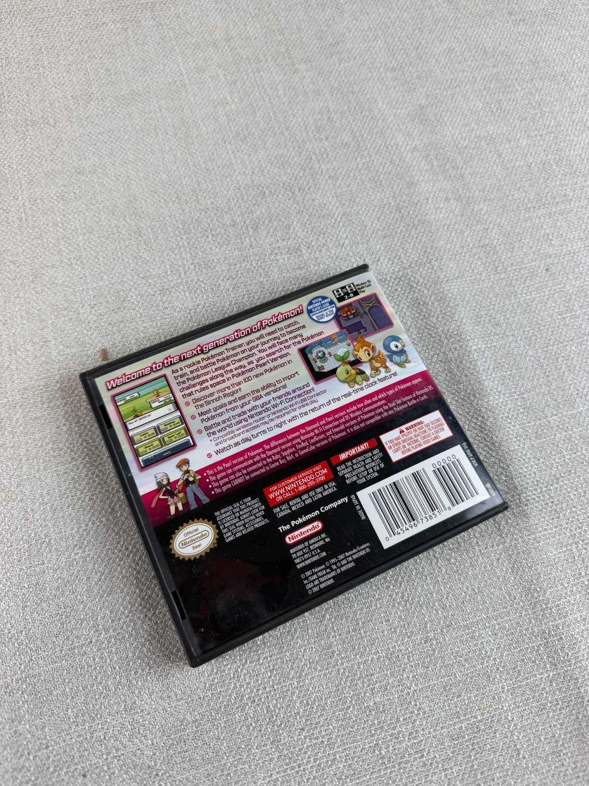 Pokemon Pearl CASE ONLY Nintendo DS Authentic No Game Manual Insert