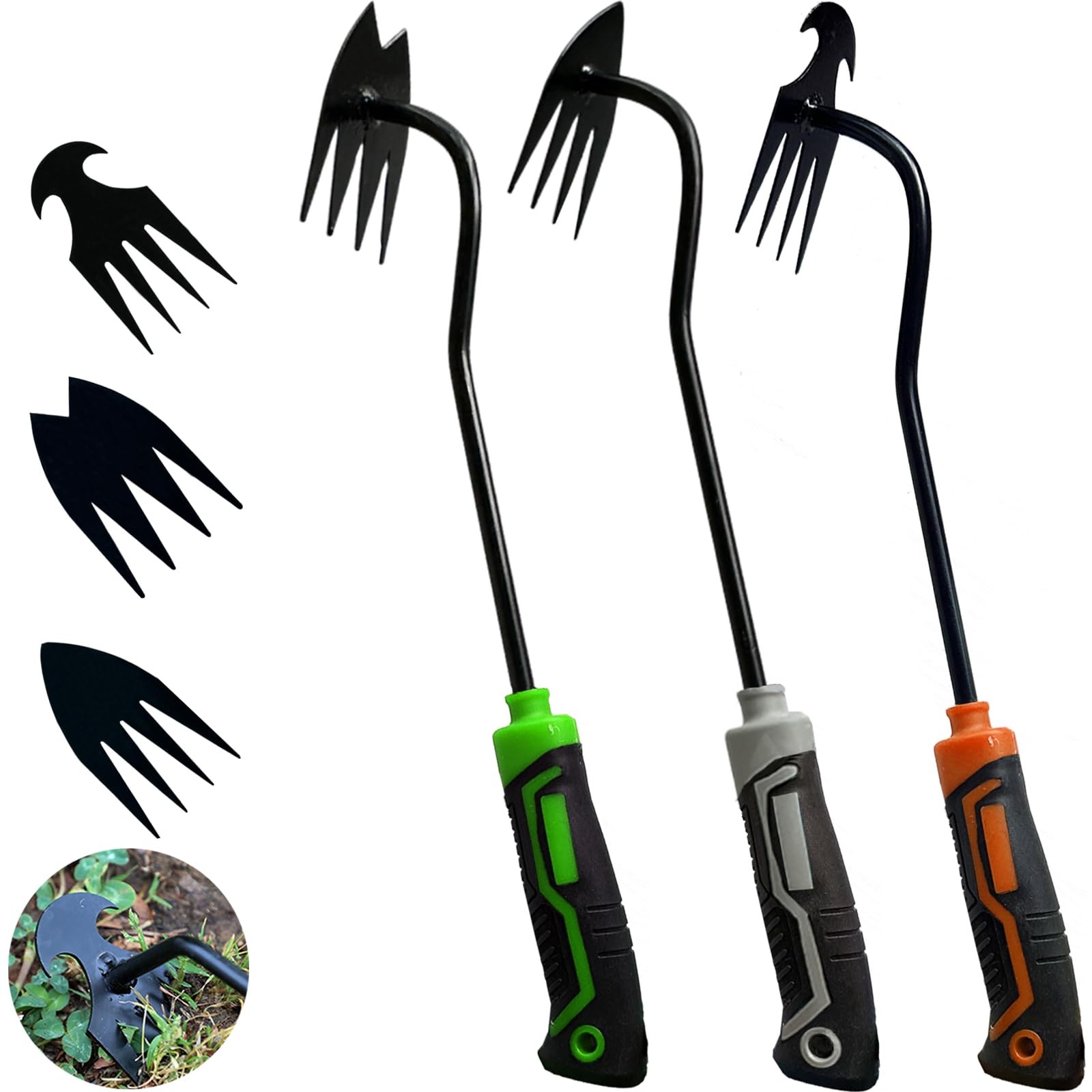 3Pcs Weed Puller Tool Garden Pulling Tool,Portable Weeder GGO111