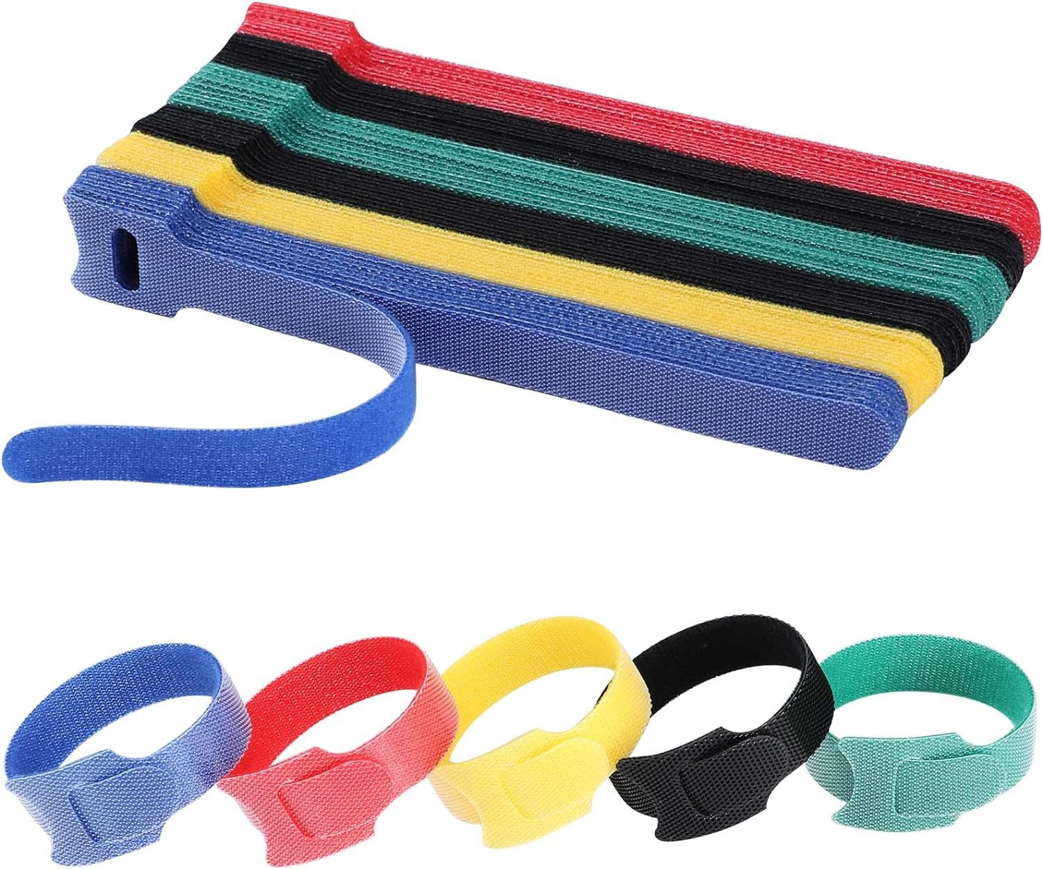 120PCS 6 Inch Cable Ties Reusable Multi-Purpose 6 (Colorful), Colorful