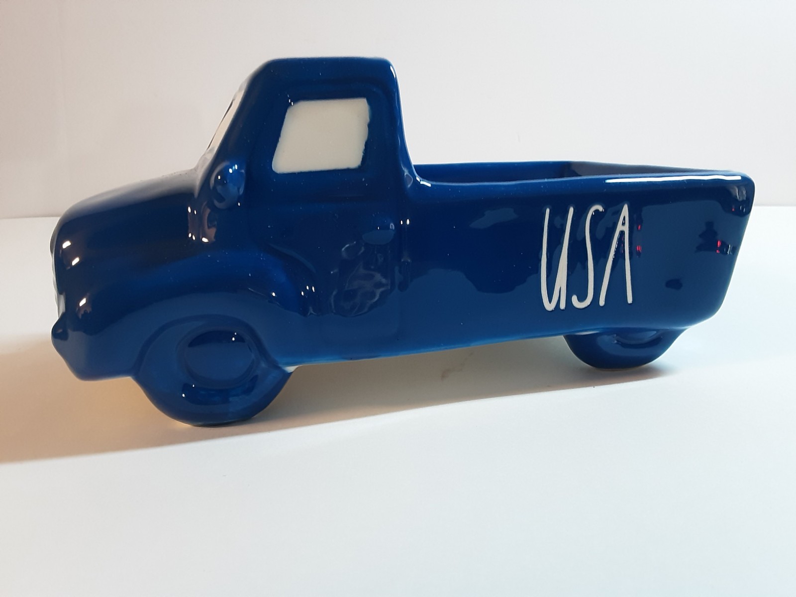 NWOT Rae Dunn 4th Of July Patriotic Blue Pickup Truck USA Artesan Collection