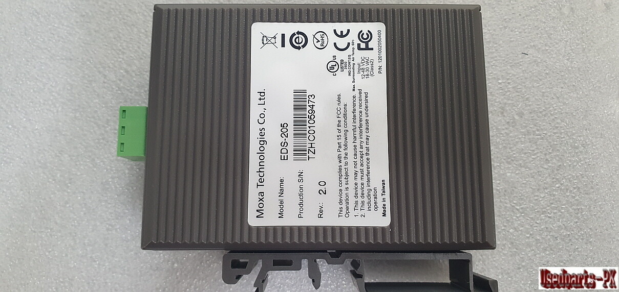 [Lots of 3] MOXA EDS-205 Unmanaged Industrial DIN mounted 5-port Ethernet Switch