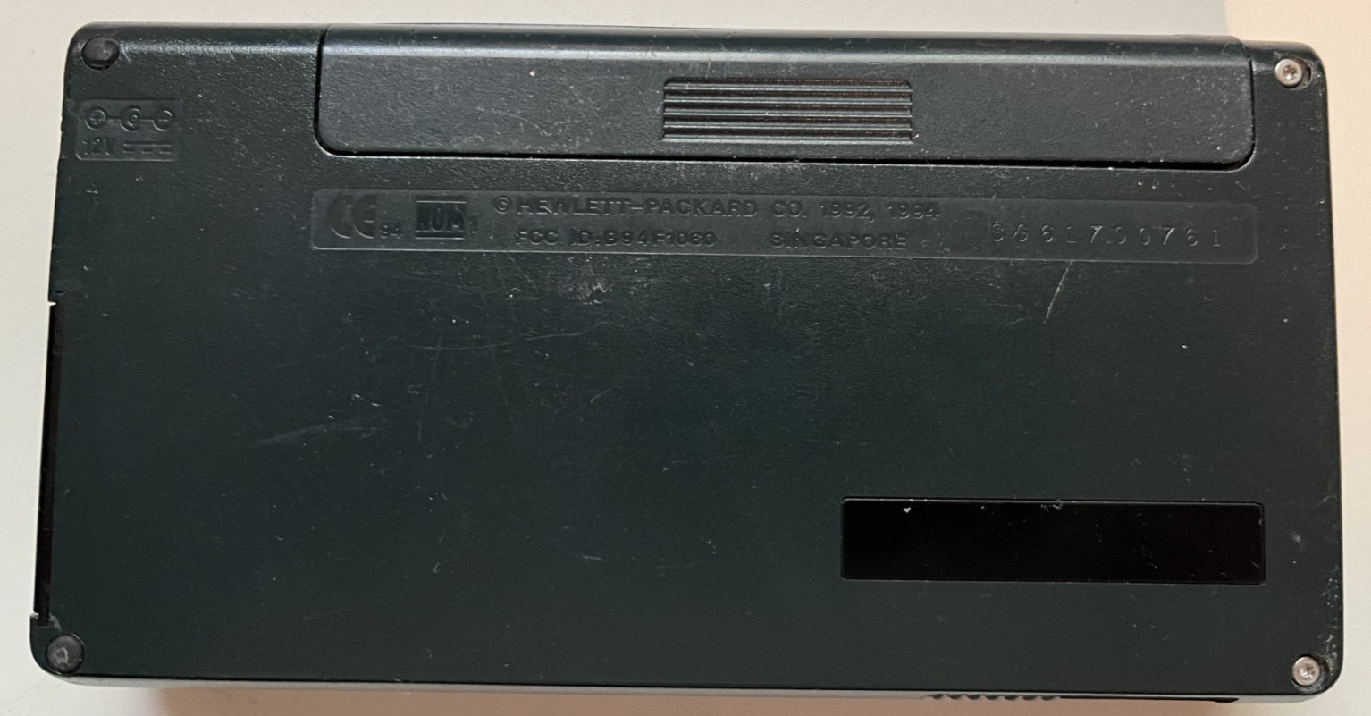Vintage HP 200LX Palmtop PC 2MB RAM, 5MB Flash, Data Cable, AC Adapter, Manuals