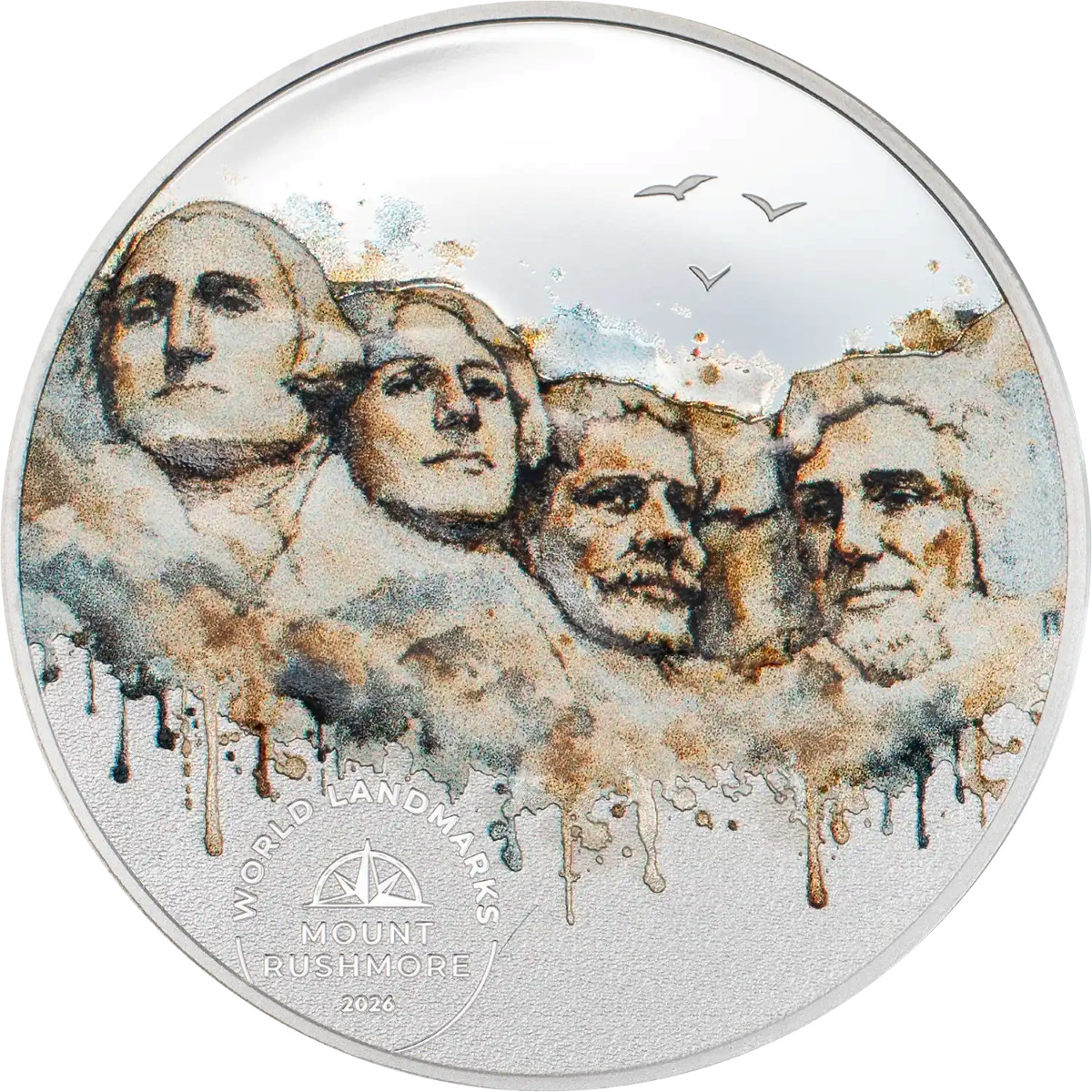 2026 Cook Islands World Landmarks Mount Rushmore 1/2 oz Silver Proof Coin