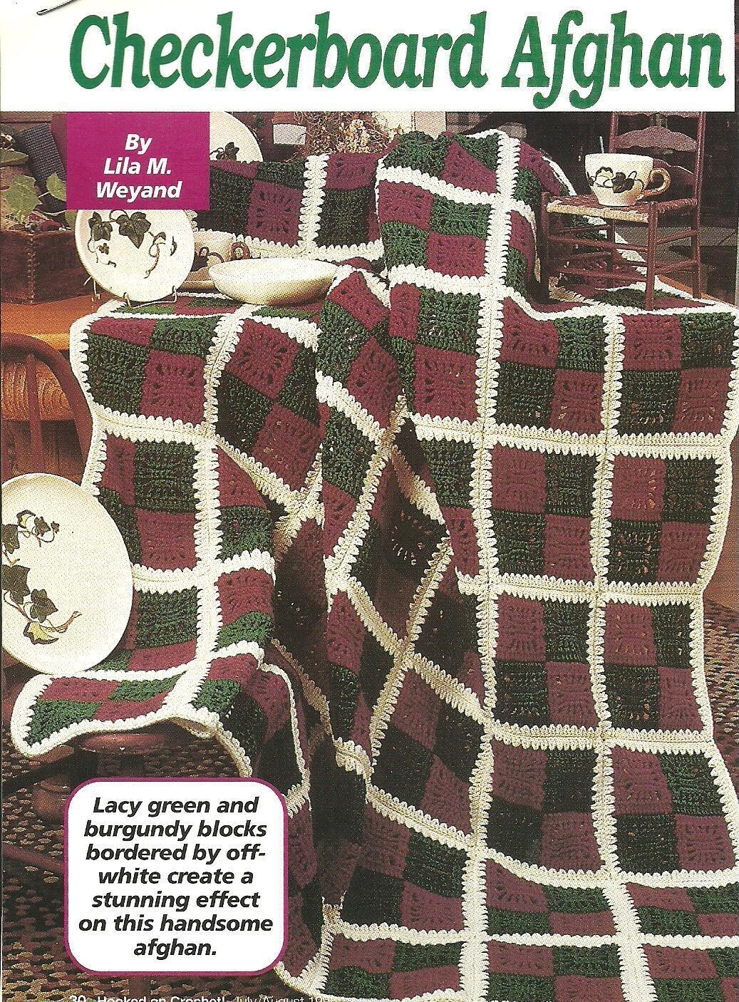 Checkerboard Afghan crochet pattern instructions