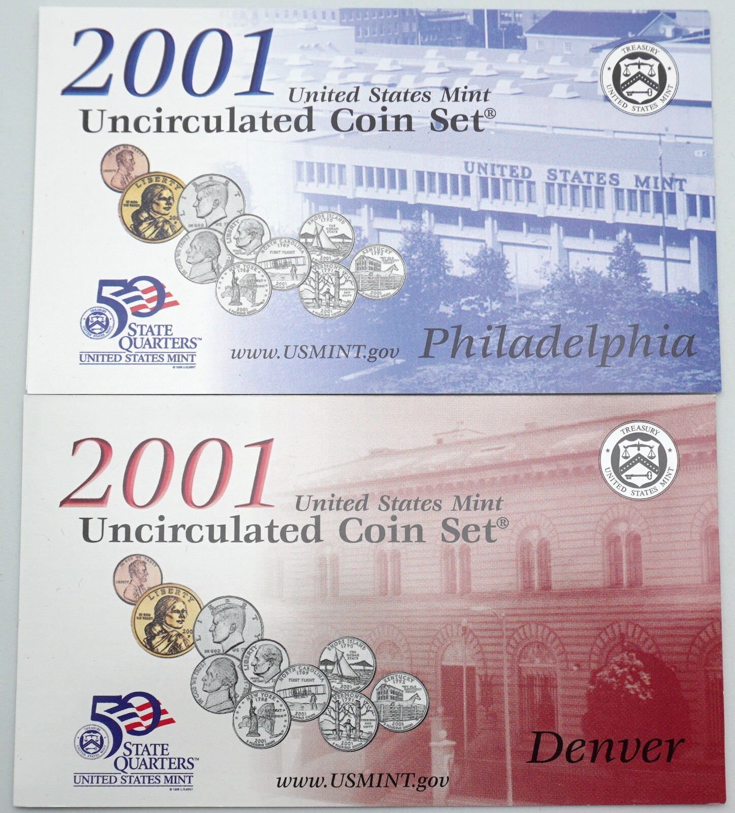 2001 - P&D Uncirculated US Mint Coin Set in OGP