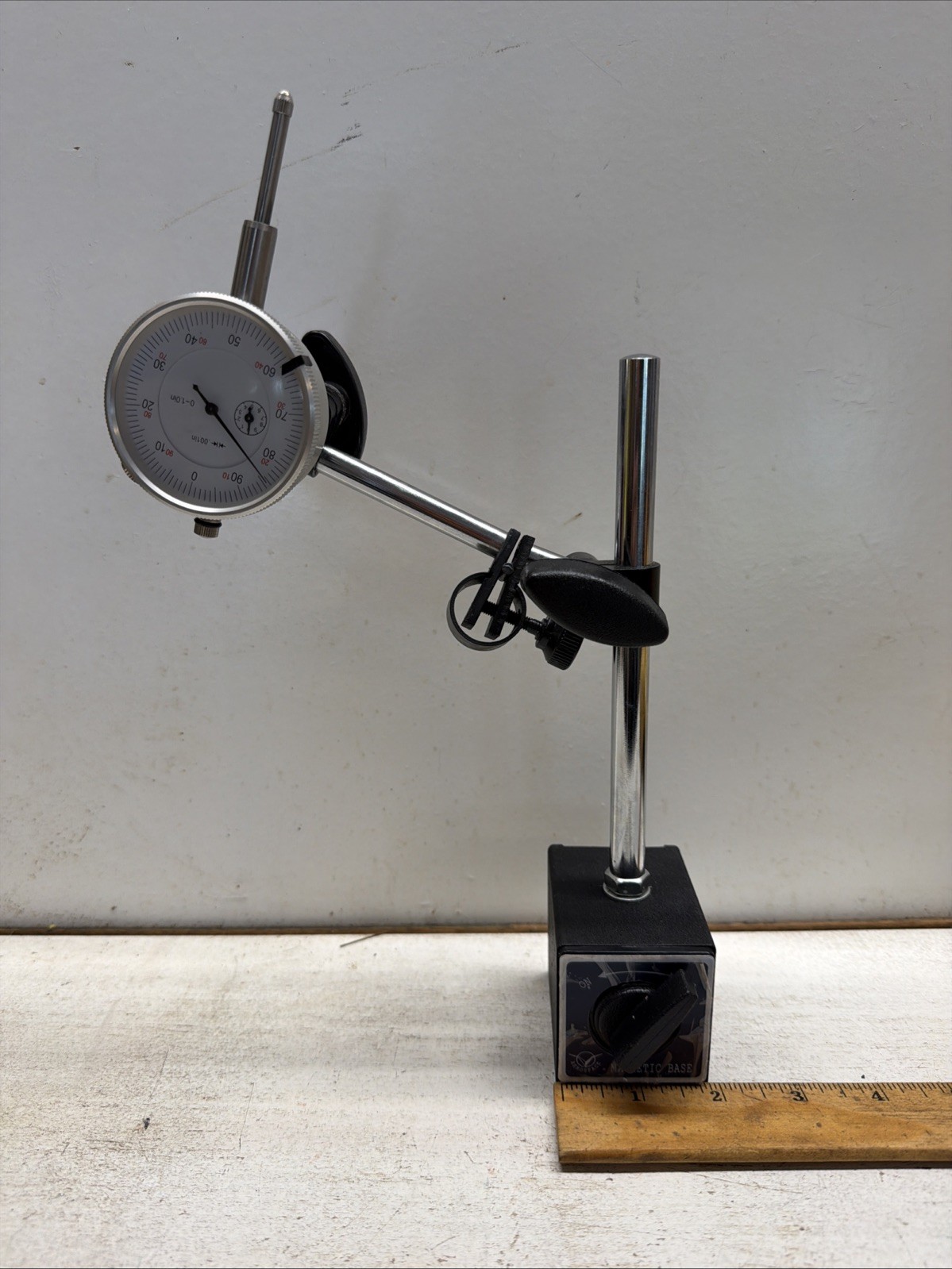 AEROSPACE Magnetic Base W/ 6 Jewels Shock Proof Dial Indicator 0-1.0”