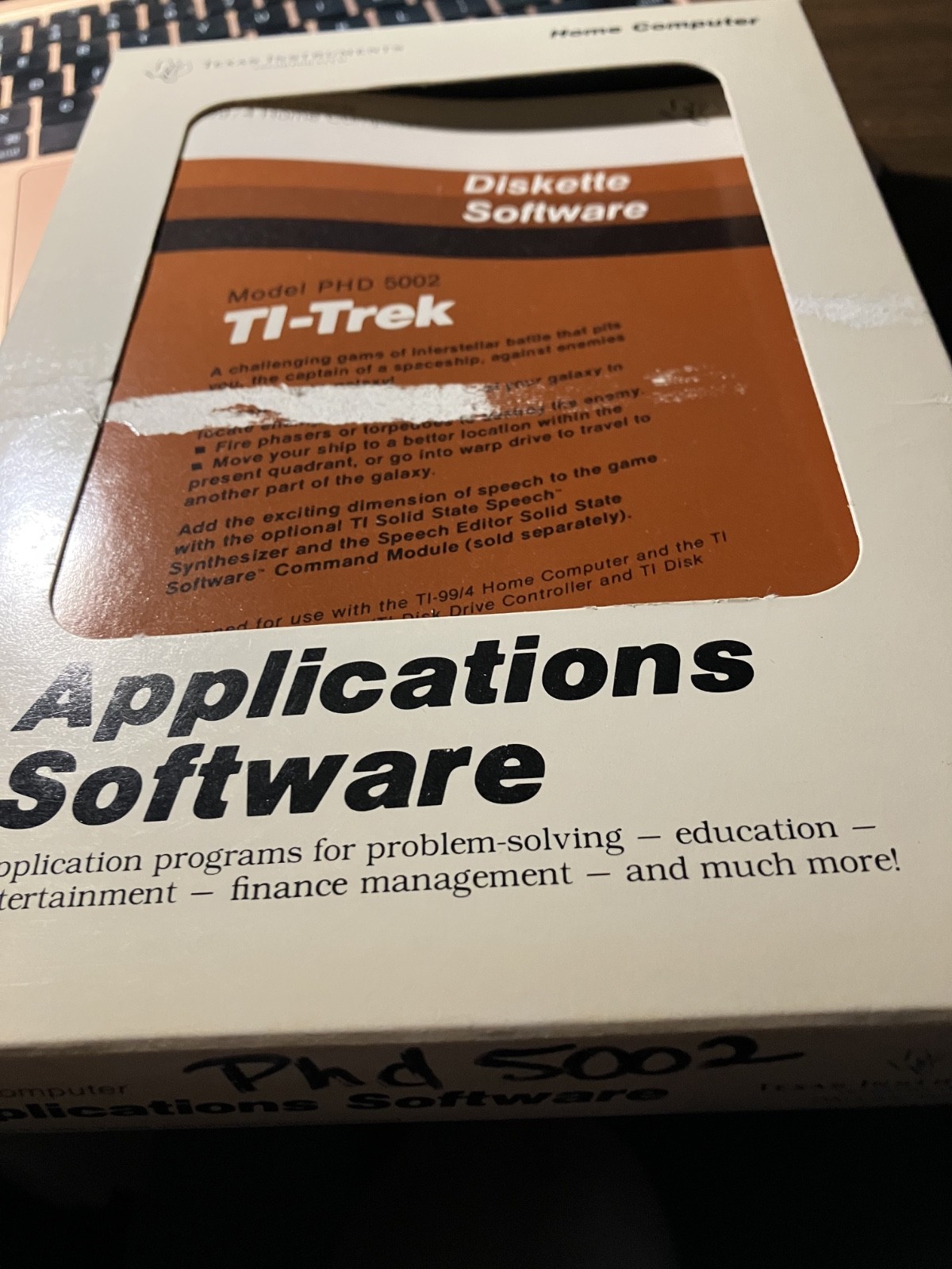 Texas Instruments TI-Trek Floppy Disk and Manual