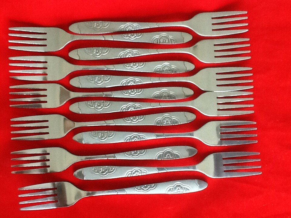 12 APPETIZER  Desert FORK 6" by 3/4" Stainless Steel Small 1 Dozen Restaurant
