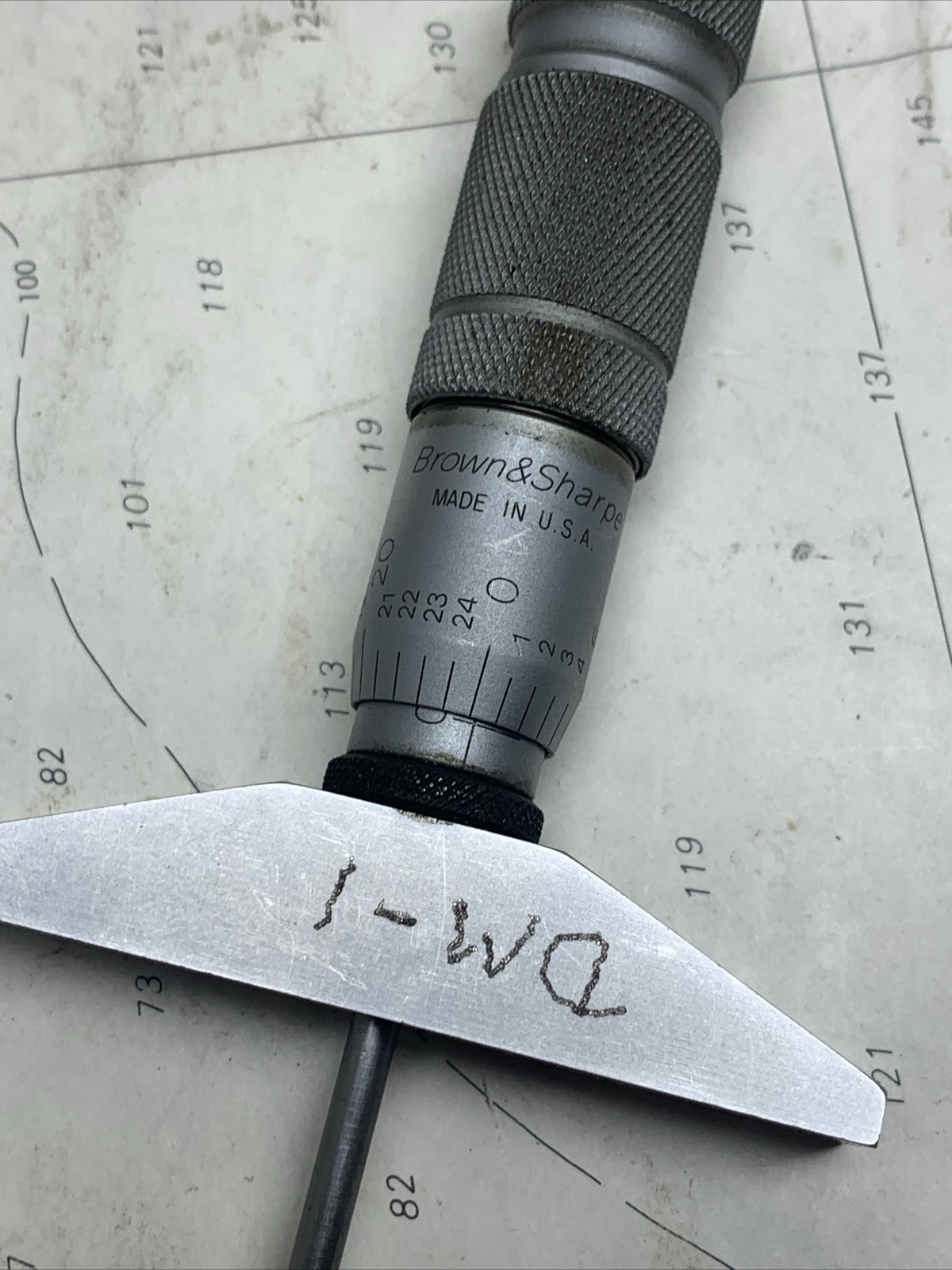 brown and sharpe depth micrometer With Two Rods