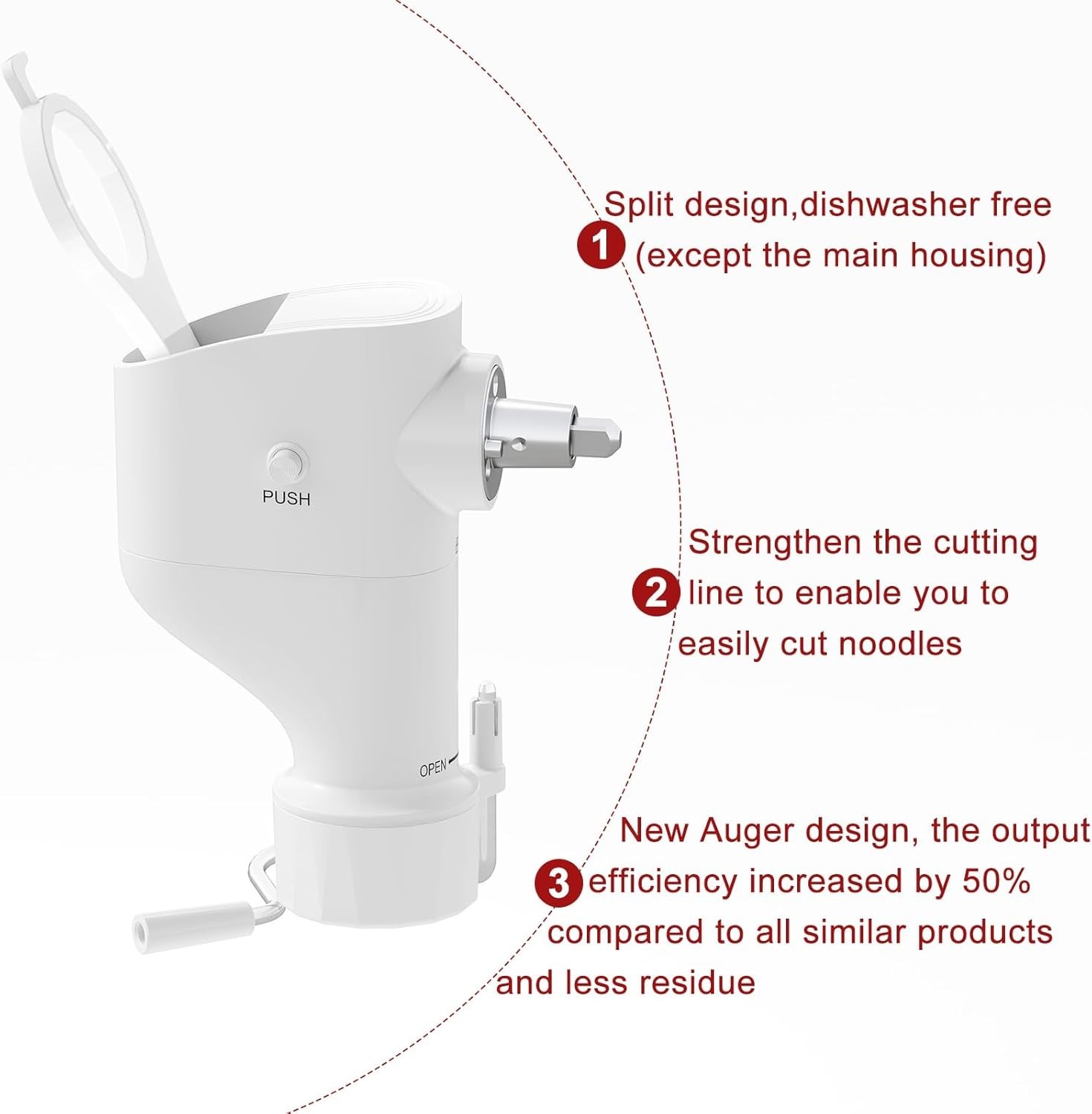 Versatile Kitchenaid Pasta Maker with 7 Plates & Durable High-Strength Plastic