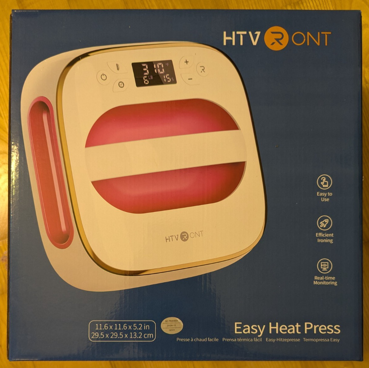 HTVRONT Easy Heat Press Machine 11.6" Portable Heating Transfer Projects *New*