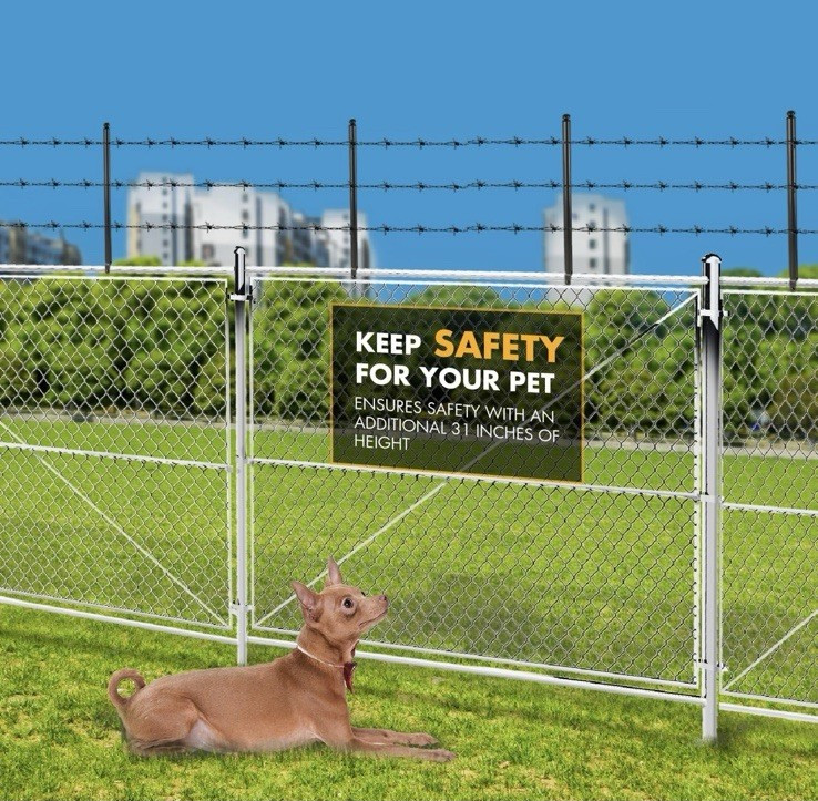 24 Pack 1-3/8'' Chain Link Fence Extension, 30'' Height Brand New-Black #41