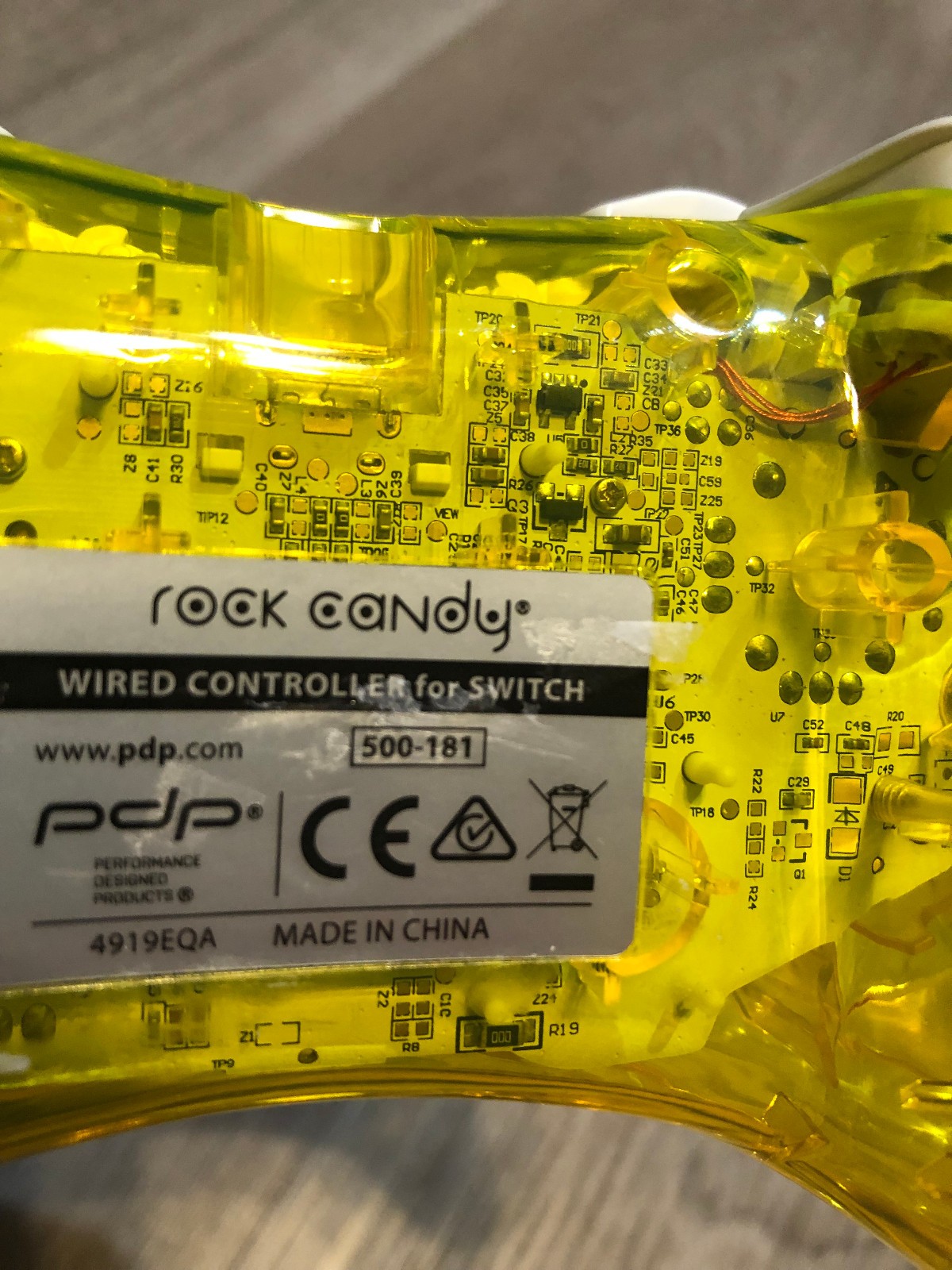 Nintendo Switch Controller Rock Candy, Yellow Clear Wired Controller NO CORD