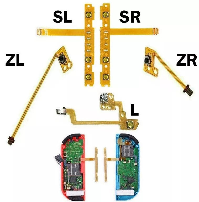 OEM L ZL ZR Button Ribbon Flex Cable Replacement Nintendo Switch Joy-Con joycon