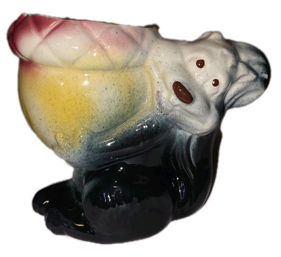 Vintage Anthropomorphic Squirrel Planter Mid Century Modern Decor Figurine EC