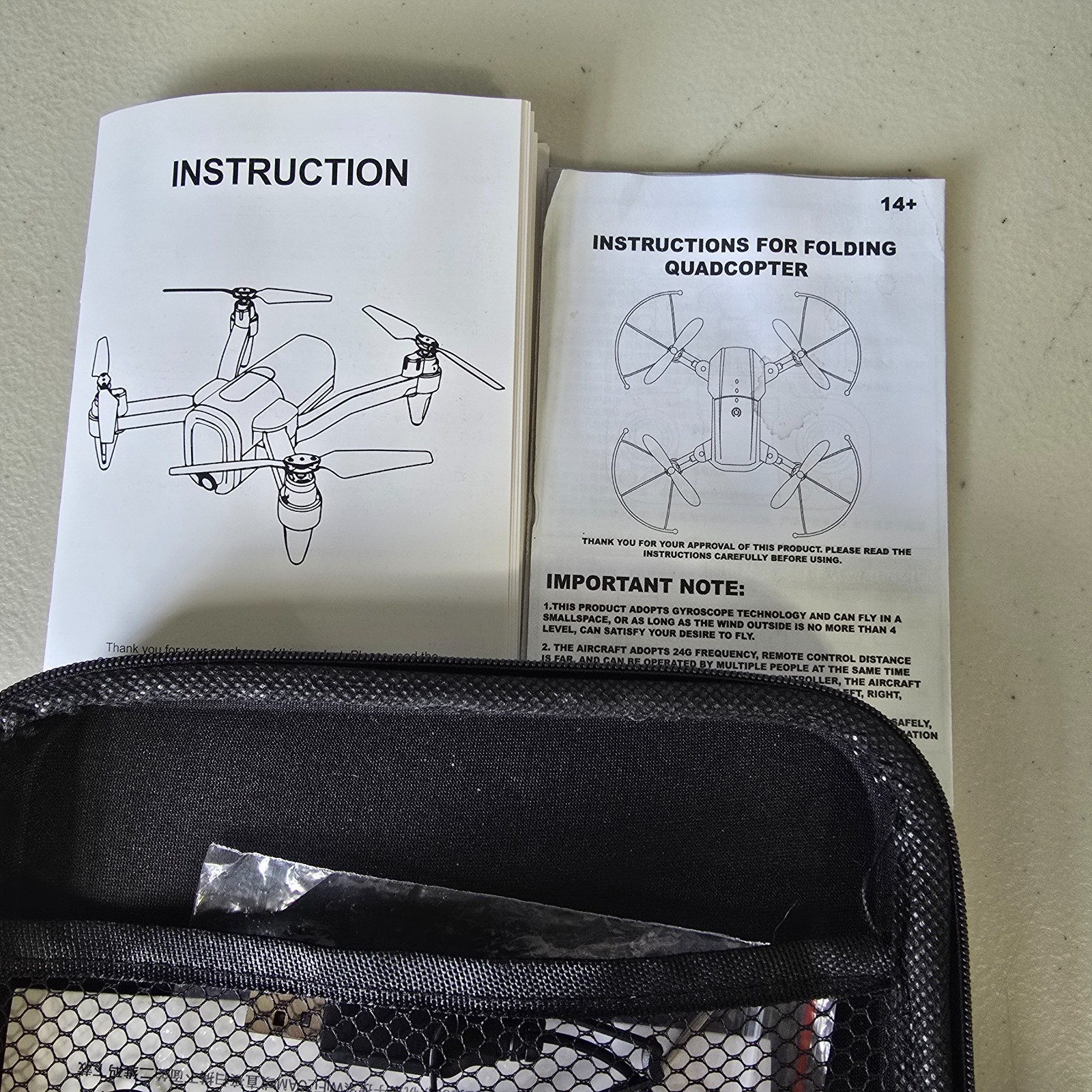 JLR/C S68 Mini Drone Foldable Remote Control W/ Case, Charger & 3 Batteries