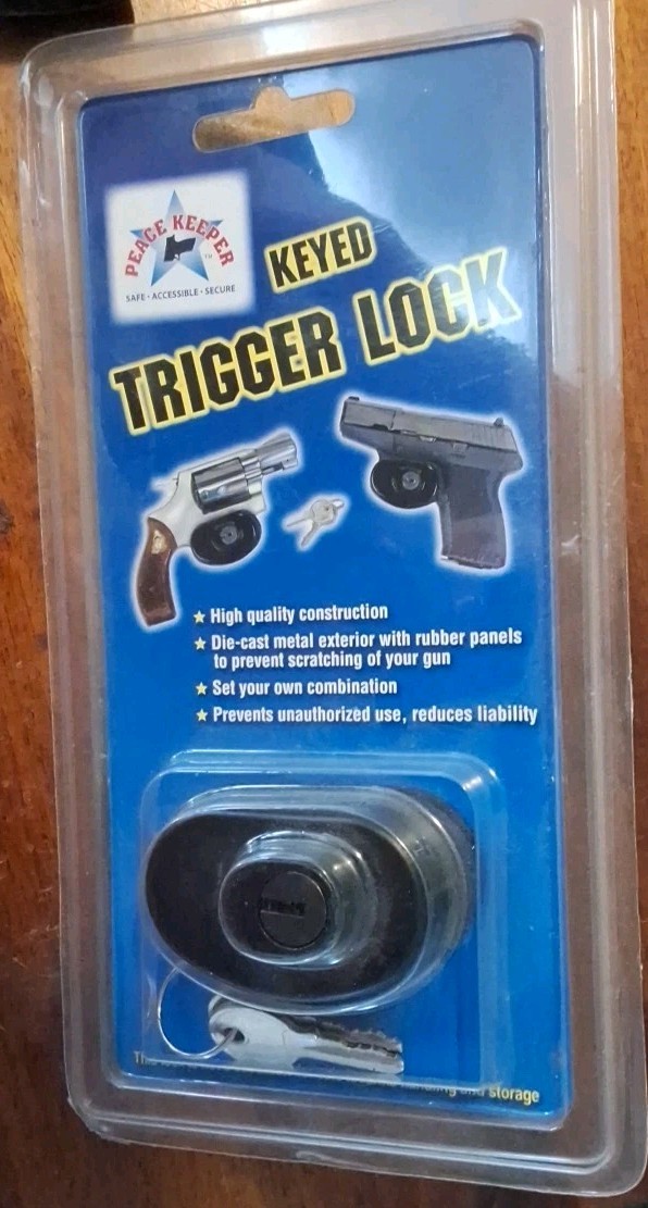 *NEW SEALED* Peace Keeper Keyed Gun Trigger Safety Lock Model TL01 With 2 Keys