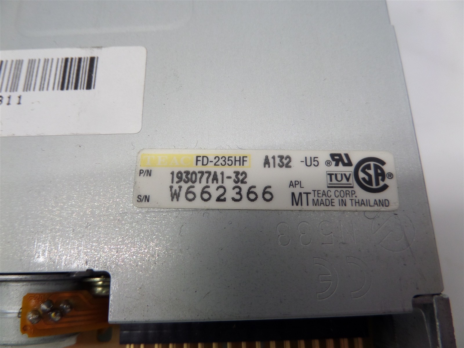 Vintage Teac FD-235HF 3.5" Floppy Disk Drive 193077A1-32 A132-U5