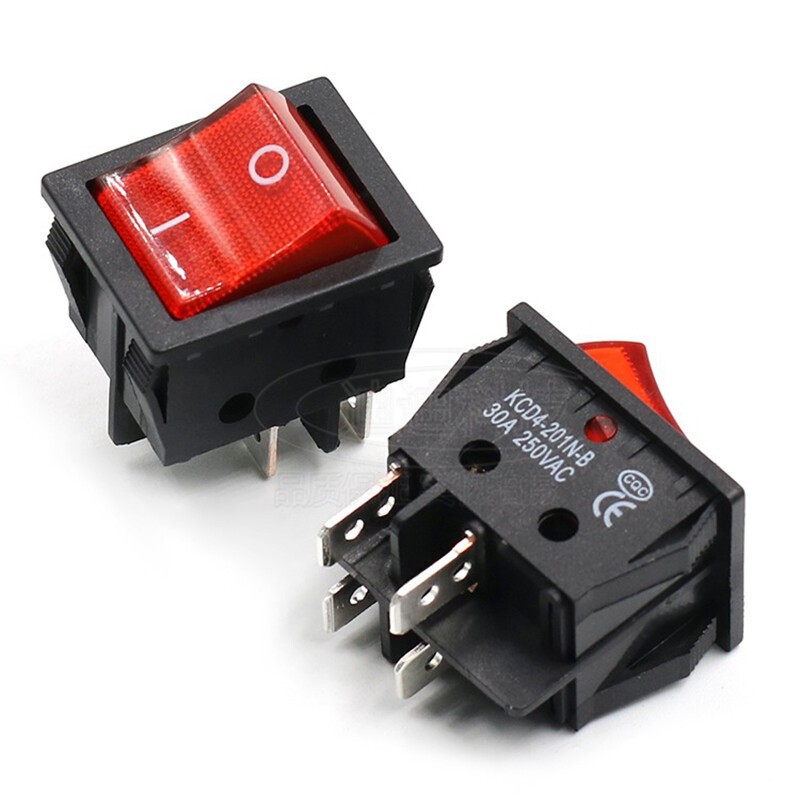High Current 25A 250V 4 Pole On/Off Rocker Switch Welder Square Mains Switching