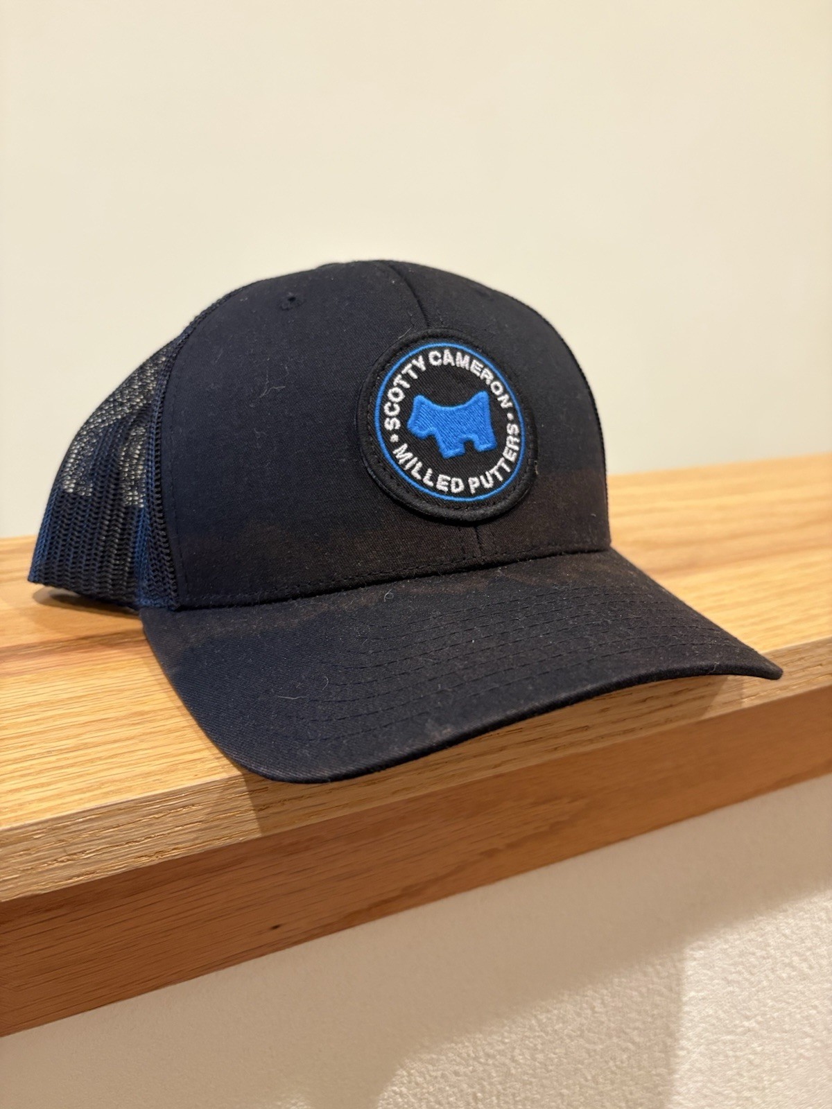 Scotty Cameron Blue Scotty Dog Round Patch Trucker Hat