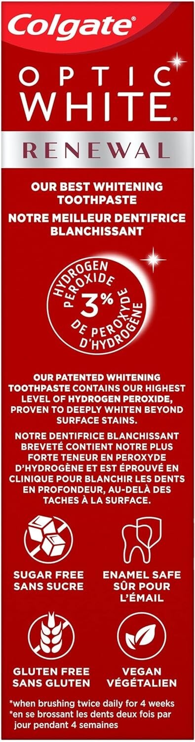 2PACK Colgate Optic White Renewal Toothpaste 140ml total