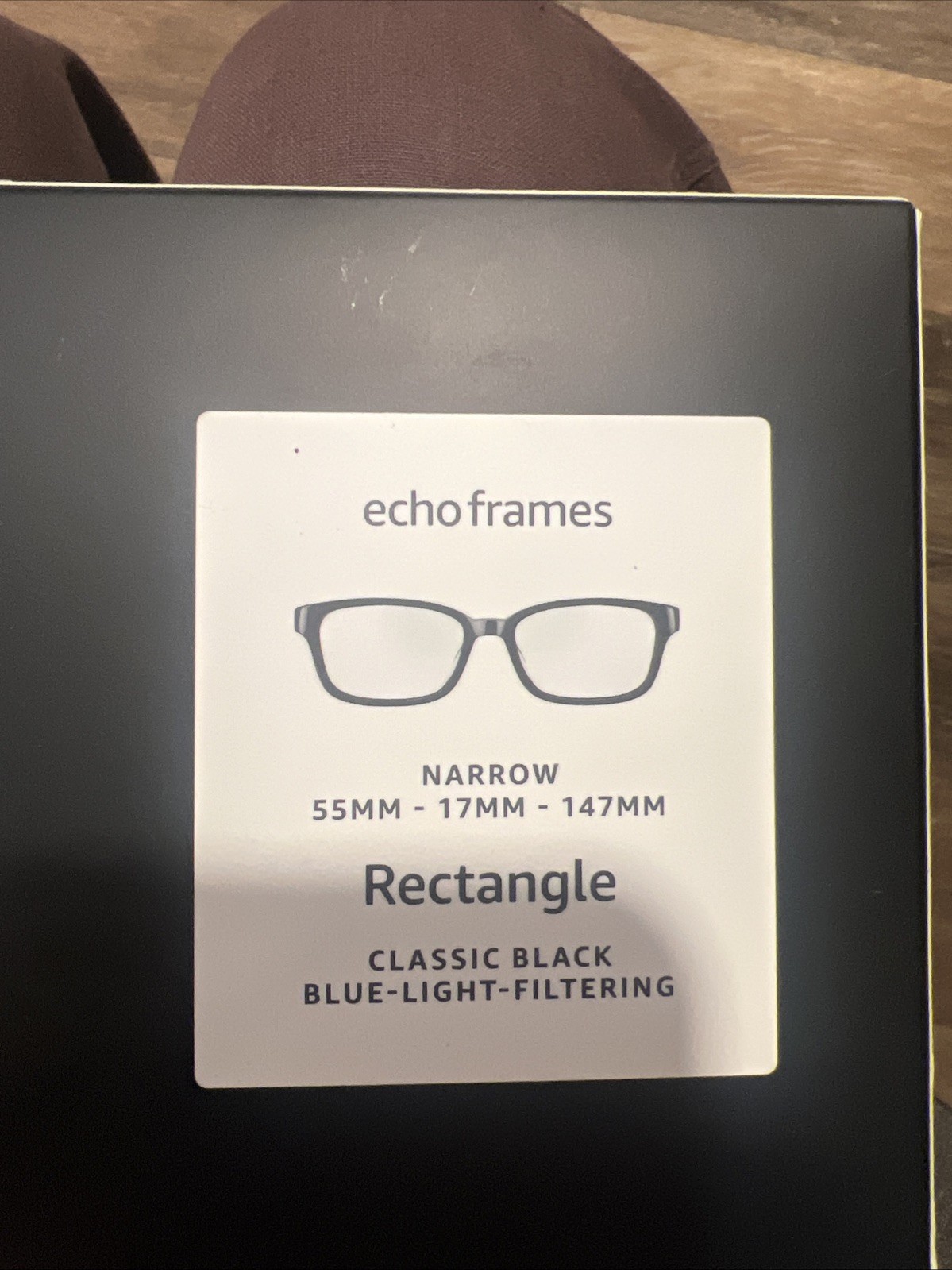 Amazon Echo Frames 3rd Gen ZE8TAH Smart Audio Glasses Rectangle Classic Blk