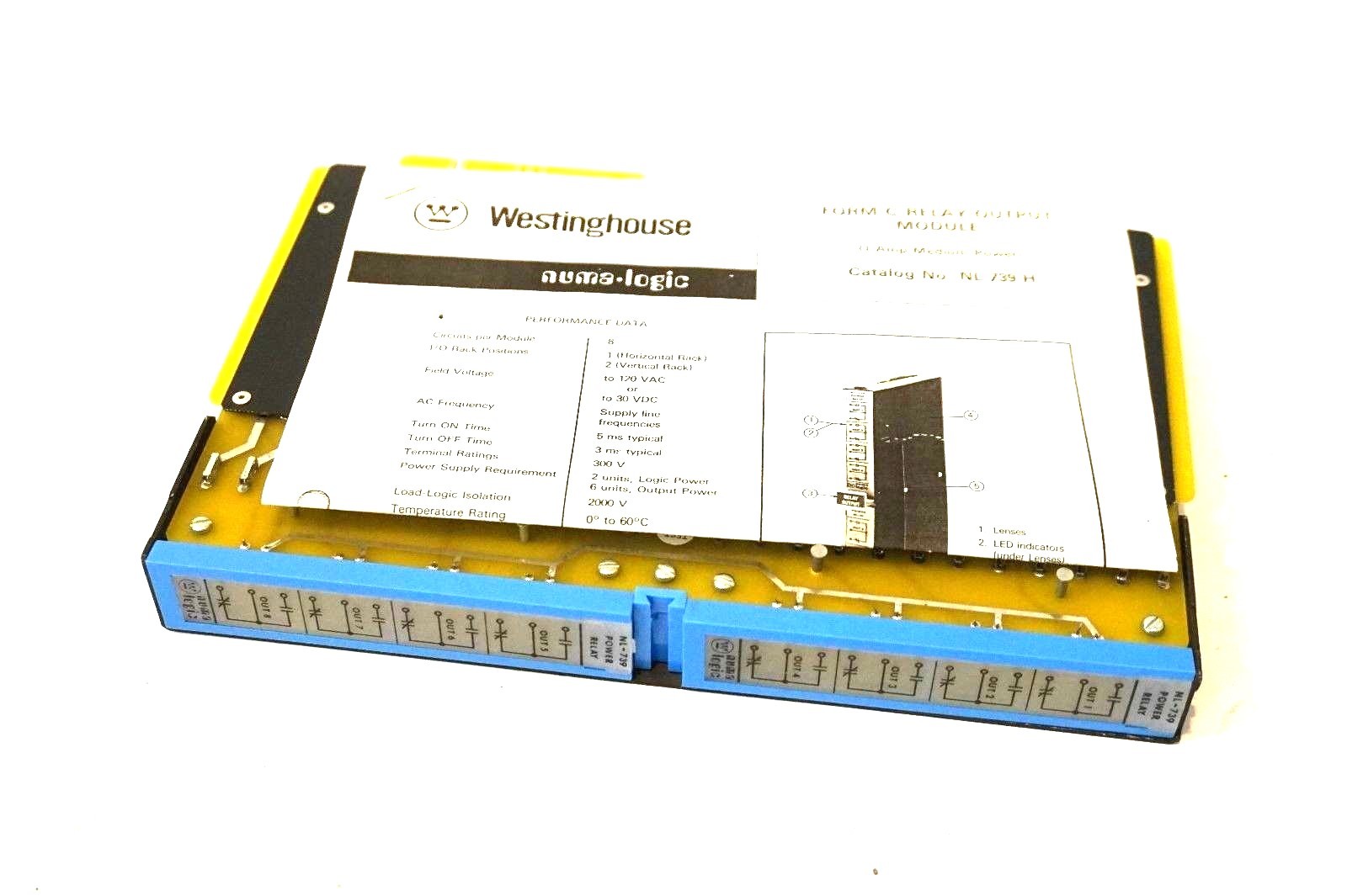 NEW WESTINGHOUSE NL-739-H FORM C RELAY OUTPUT MODULE NL739H