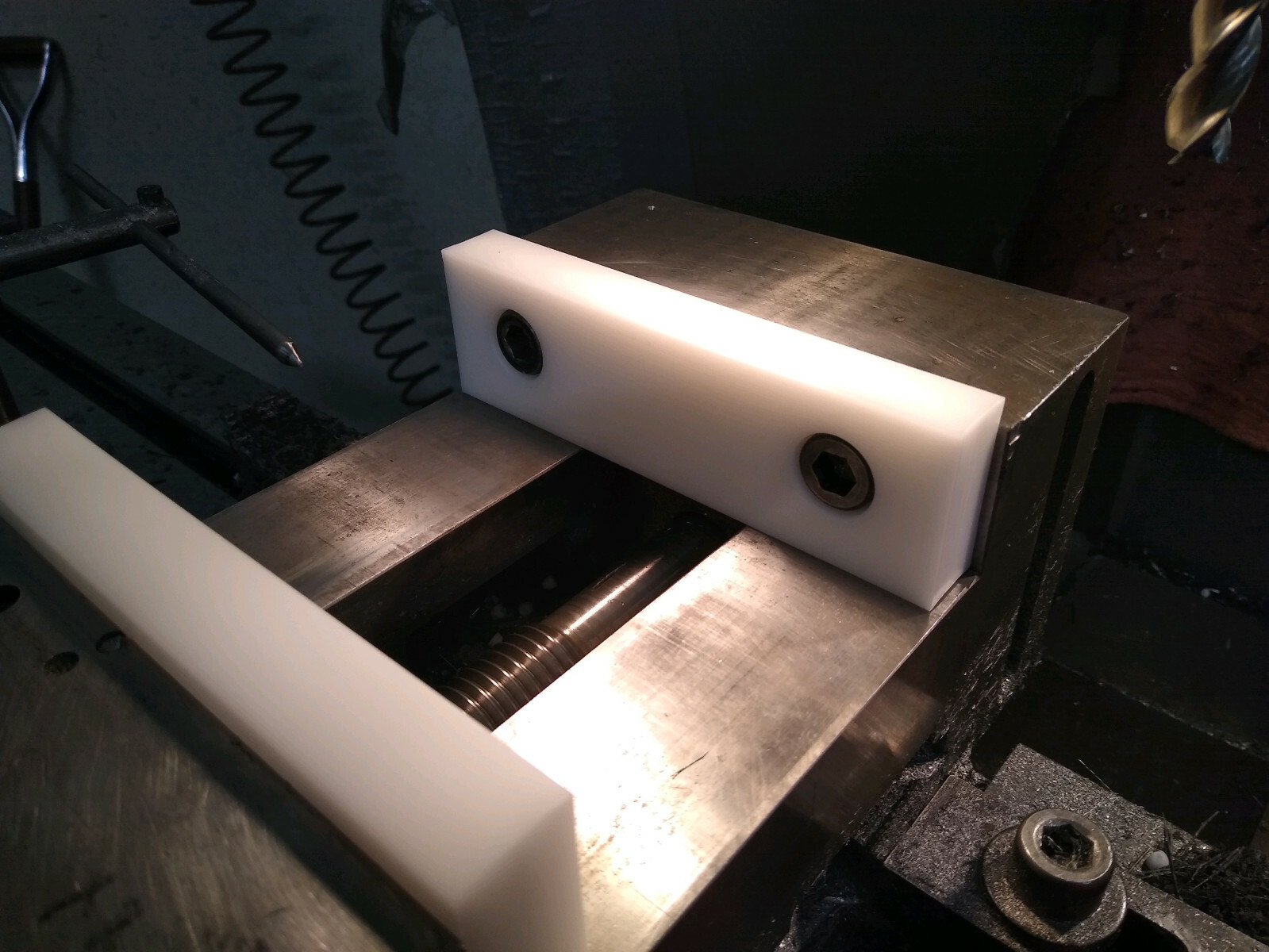 (2) 6" Machinable Delrin CNC Mill Soft Vise Jaws, fits Kurt, and similar vises