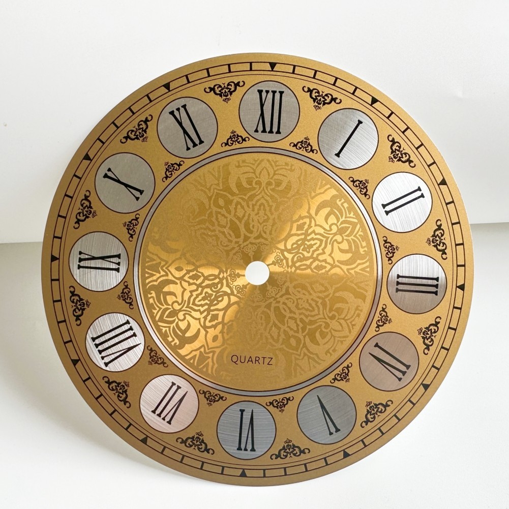 7 In Diameters 180mm Vintage Aluminium Metal Wall Clock-Dial Face Roman Numeral