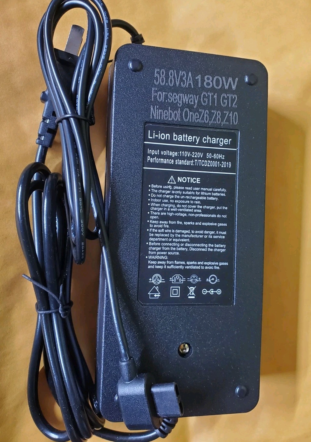 🔥3A fast Charger for Segway GT1 GT2 Ninebot One Z6 Z8 Z10 with 52v battery