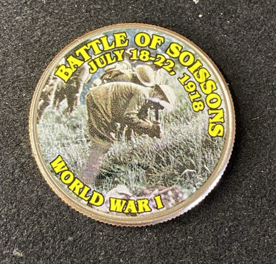 Colorized Kennedy JFK Half Dollar World War I Battle Of Soissons Free Shipping