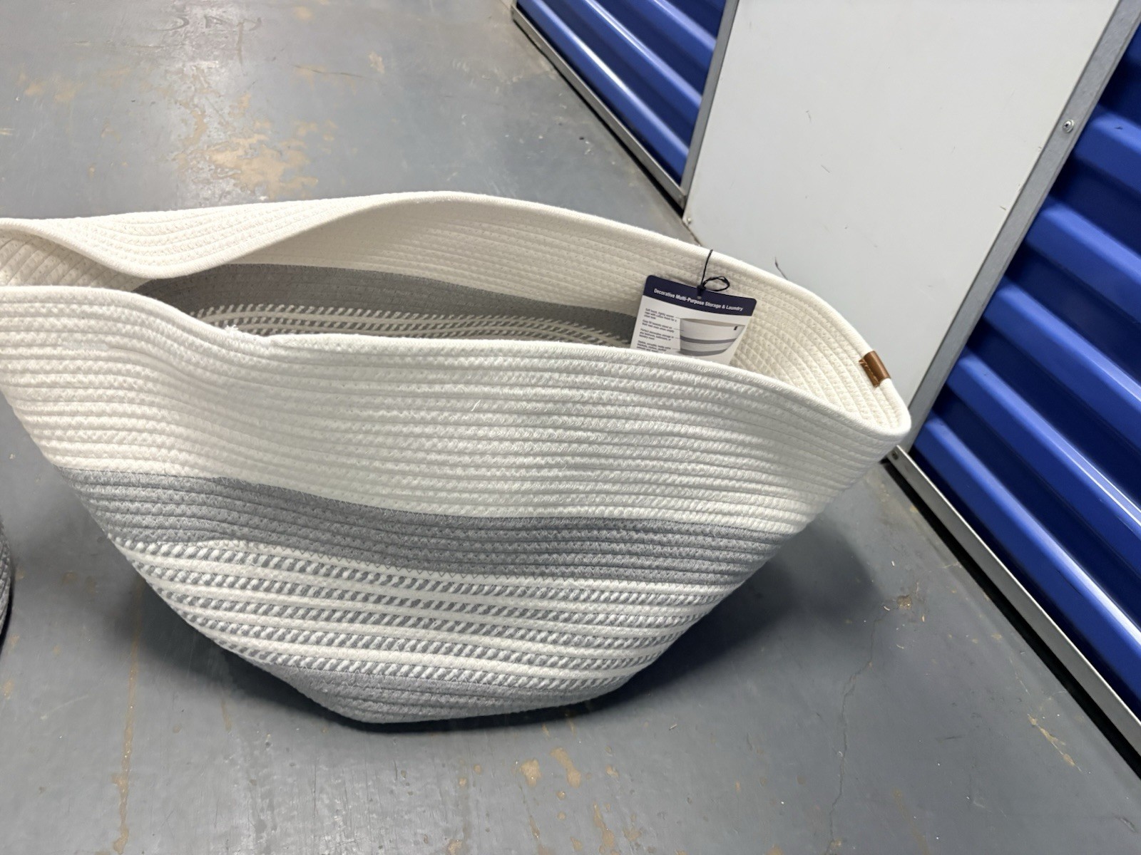 CleverMade Rope Basket XL, multi-purpose decorative storage bin