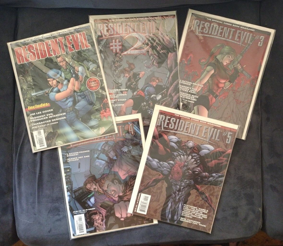 Resident Evil Lot Official Comic Book Magazine Set Capcom Issue 12345 Near Mint