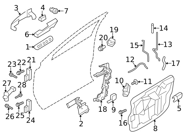 Genuine Ford Keyless Lock Pad Bracket 7T4Z-3889-A