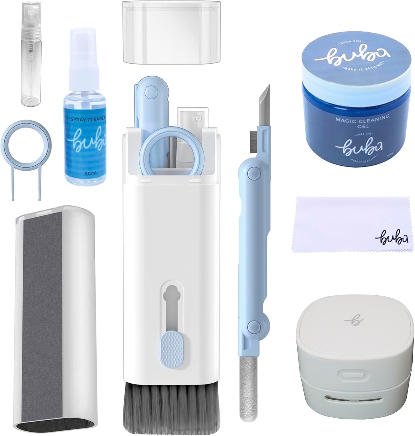 BUBA 7-in-1 Electronic Cleaning Kit with USB Desktop Vacuum – Multi-Device Clean