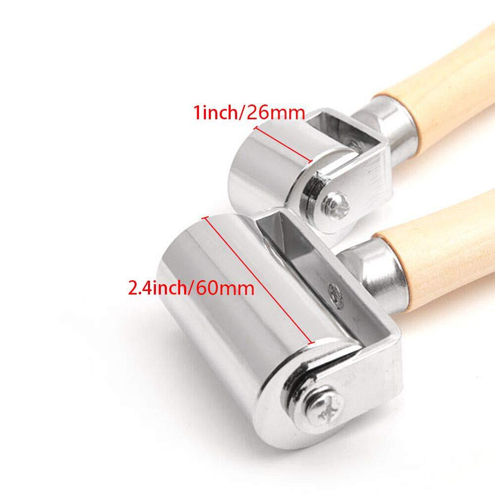 Leather Press Edge Roller Tool 60mm & 26mm Platen Laminating Tool