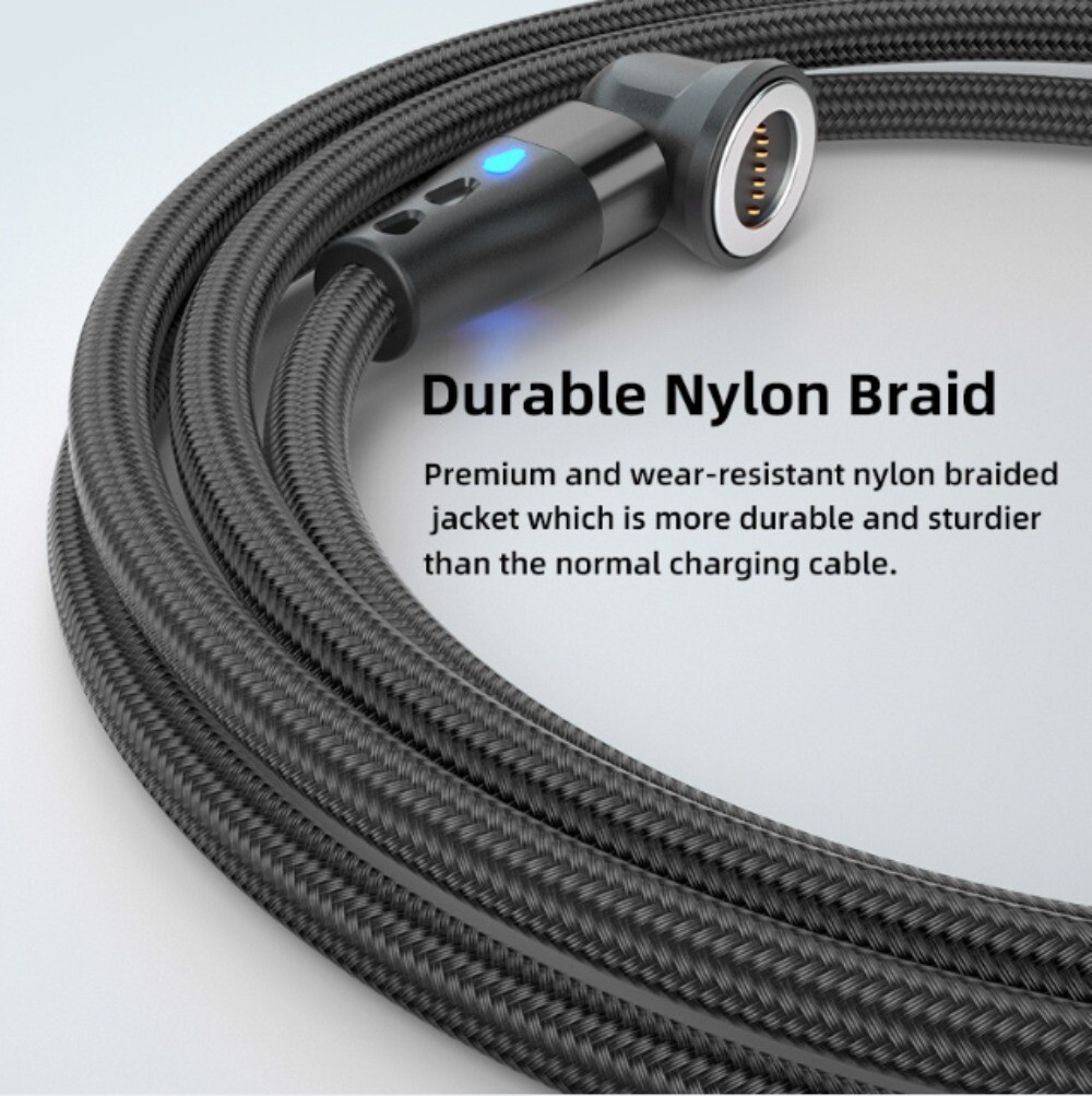 3 PACK Magnetic Phone Charger Fast Charging Cable For Micro USB/Type C/ iPhone