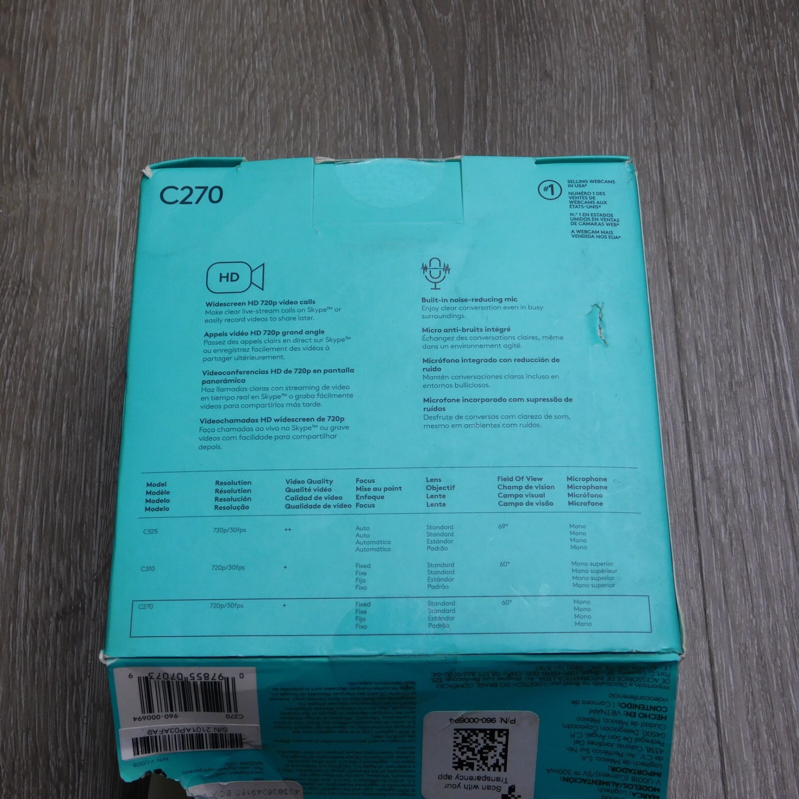 Logitech C270 Web Camera (960-000694)