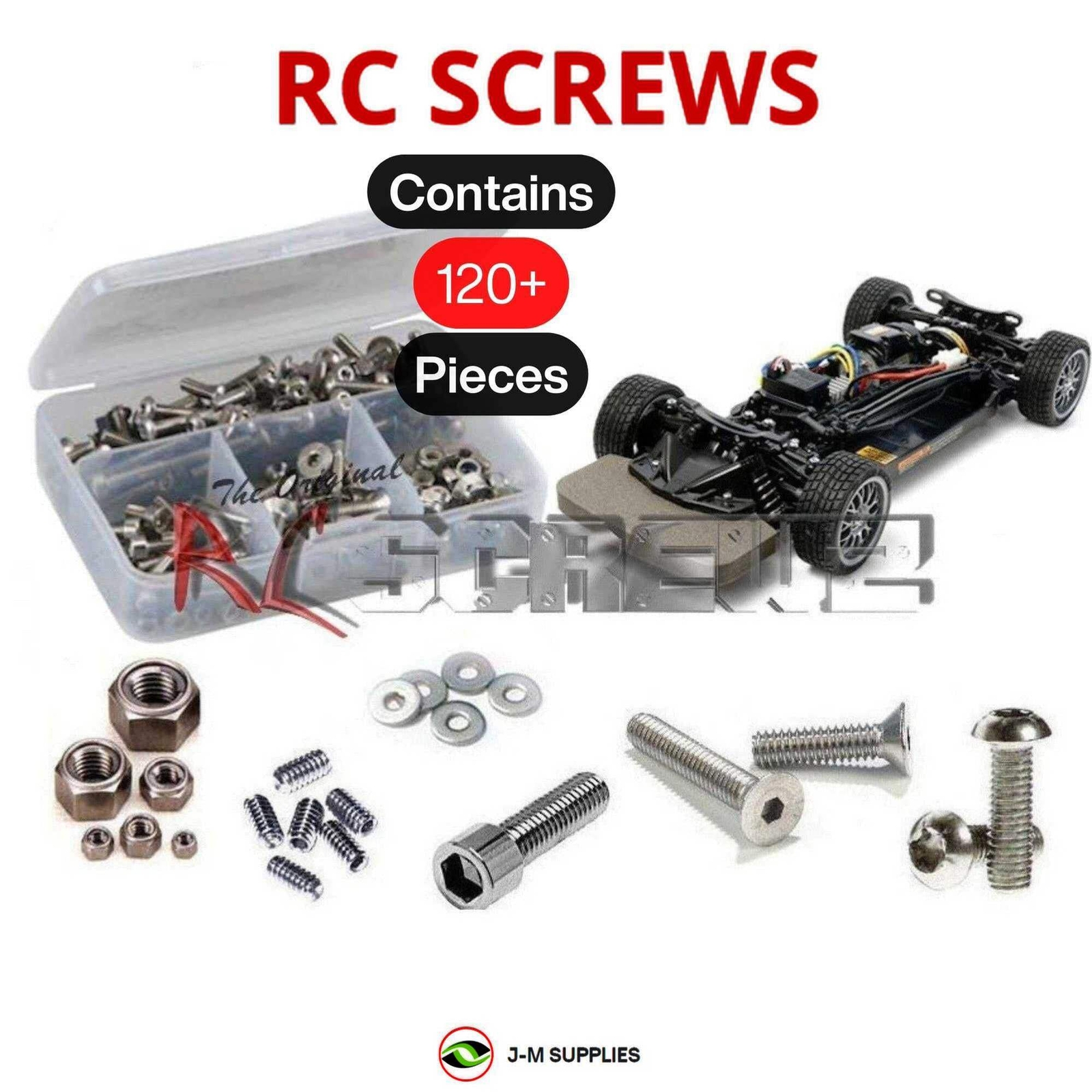 RCScrewZ Stainless Screw Kit tam169 for Tamiya TT-02 4WD RTR (#57984) | KIT