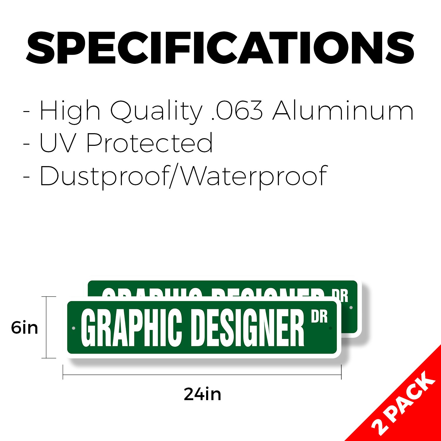 GRAPHIC Designer Street Sign (2 Pack) web Design artist logo commercial