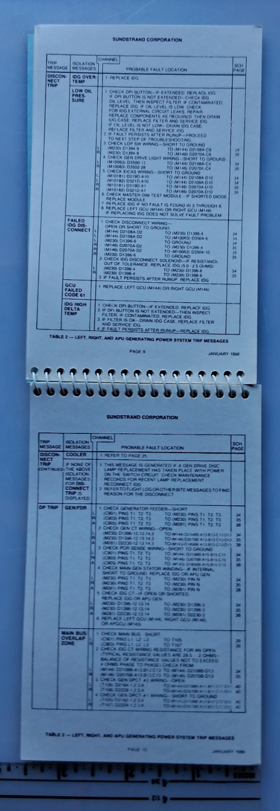 Sundstrand 757 ELECTRICAL POWER GENERATION SYSTEM TROUBLESHOOTING GUIDE, 1986