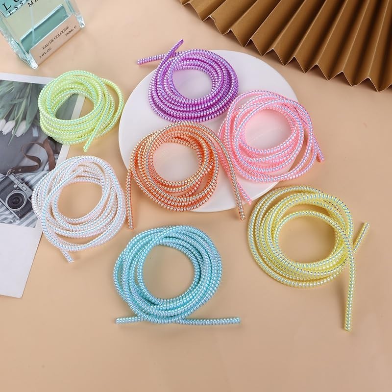 3pcs Laser Spiral Cable Protectors - Charger/USB Data Cable Sleeves | Headpho...