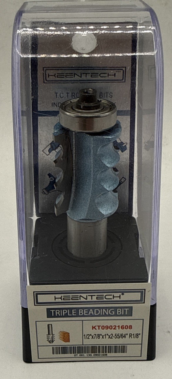 KEENTECH Router Bit 1/2x7/8x1x2-55/64 R1/8 Triple Beading Bit KT09021608