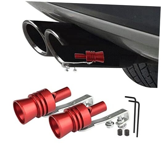2PCS Car Turbo Whistle, Aluminum Alloy Universal Turbo Whistle, XL Size Red