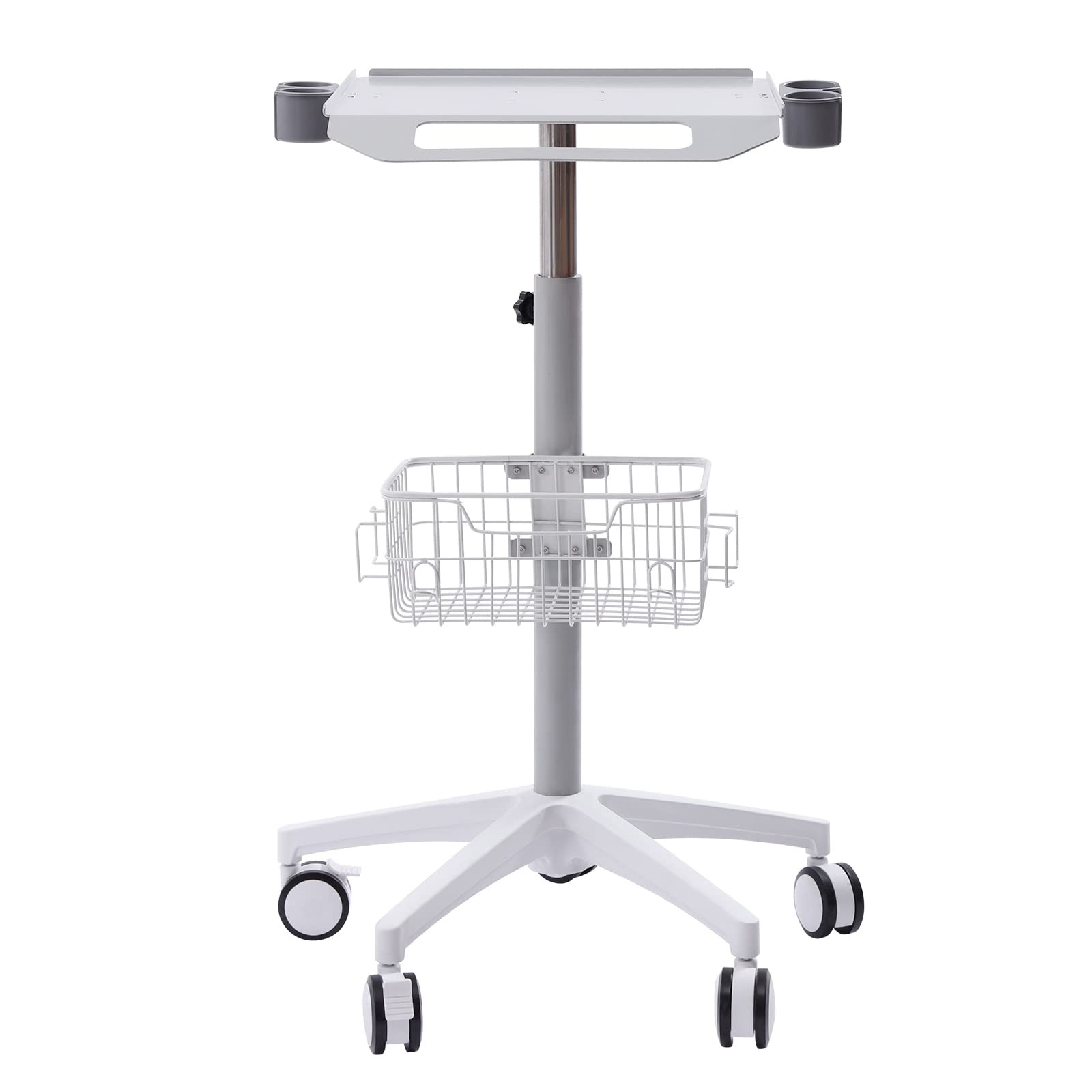 Mobile Trolley Cart Medical Cart with Wheels 33.46*43.71inch Height Adjustable