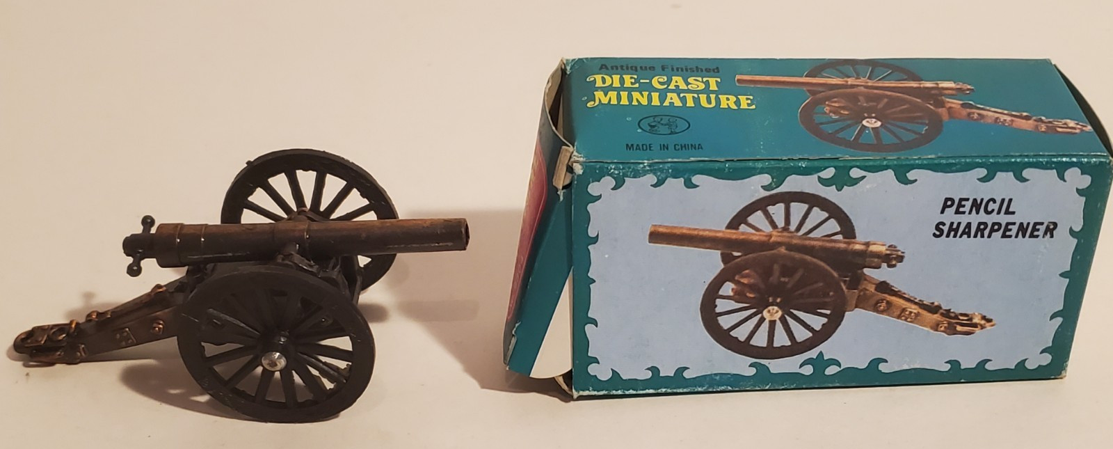 HISTORICAL CANNON REPLICA FIGURAL DIECAST COPPER METAL PENCIL SHARPENER
