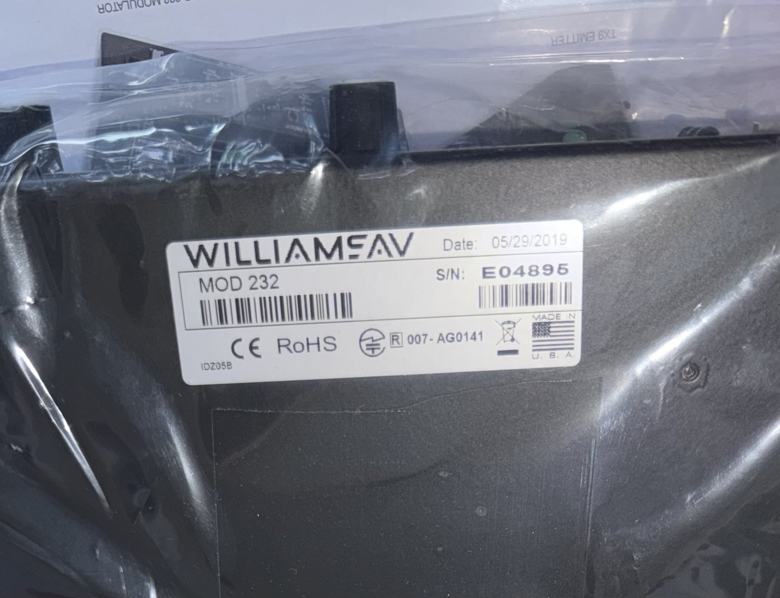Williams Sound MOD 232 Infrared Modulator Two Channel Microprocessor NEW
