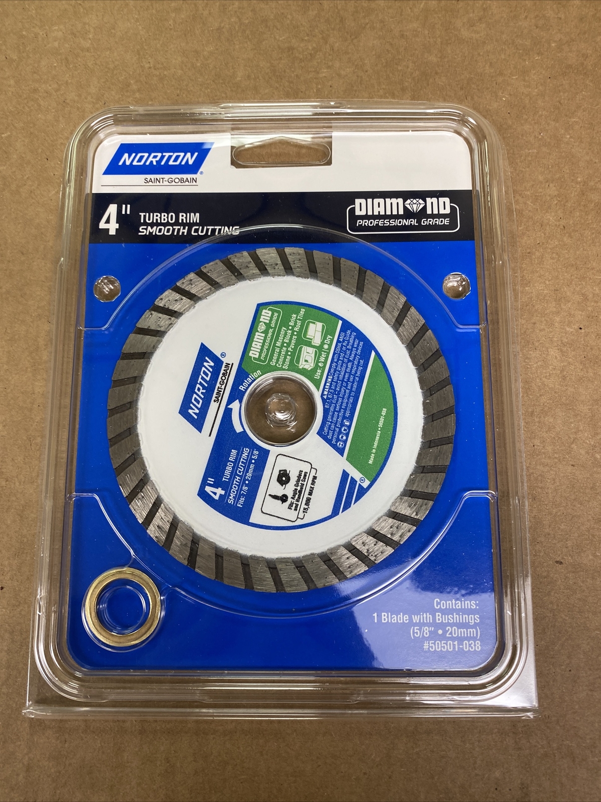 Norton 4 Inch Wet/Dry Turbo Diamond Saw Blade 50501-038
